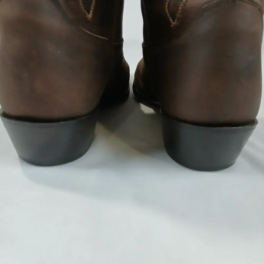 Justin Boots Mens 10.5D Brown Leather Western Cowboy Riding Rancher 2252